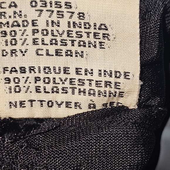 VTG April Cornell Beaded Velvet Black Womens Gloves SZ OS - Picture 7 of 7